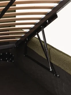 Cama individual tapizada en tejido bouclé con espacio de almacenamiento Dream