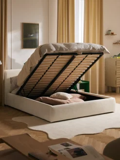 Cama tapizada con espacio de almacenamiento Cloud