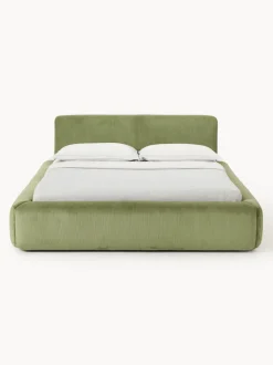Cama tapizada con espacio de almacenamiento Melva