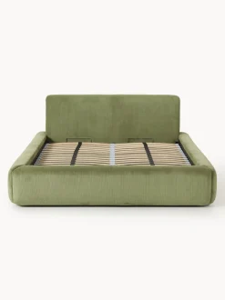 Cama tapizada con espacio de almacenamiento Melva