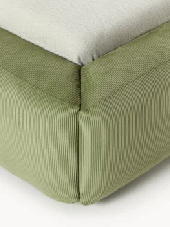 Cama tapizada con espacio de almacenamiento Melva