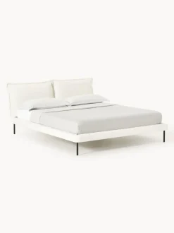 Cama tapizada de borreguillo bouclé Amelia