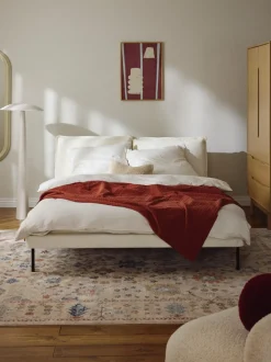 Cama tapizada de borreguillo bouclé Amelia