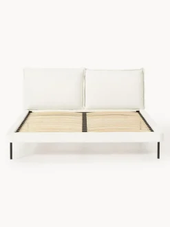 Cama tapizada de borreguillo bouclé Amelia