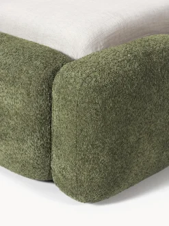 Cama tapizada de borreguillo bouclé Tayla