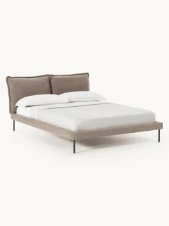 Cama tapizada de borreguillo bouclé Amelia