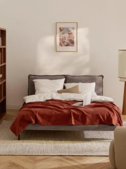 Cama tapizada de borreguillo bouclé Amelia