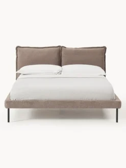 Cama tapizada de borreguillo bouclé Amelia