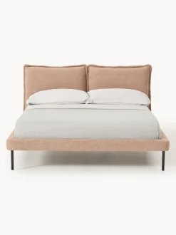 Cama tapizada de borreguillo bouclé Amelia