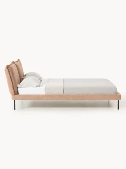 Cama tapizada de borreguillo bouclé Amelia