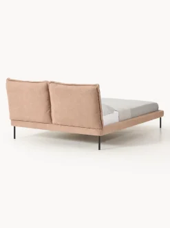 Cama tapizada de borreguillo bouclé Amelia