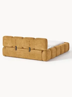 Cama tapizada de borreguillo bouclé Tayla