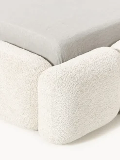 Cama tapizada de borreguillo bouclé Tayla