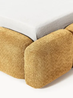 Cama tapizada de borreguillo bouclé Tayla