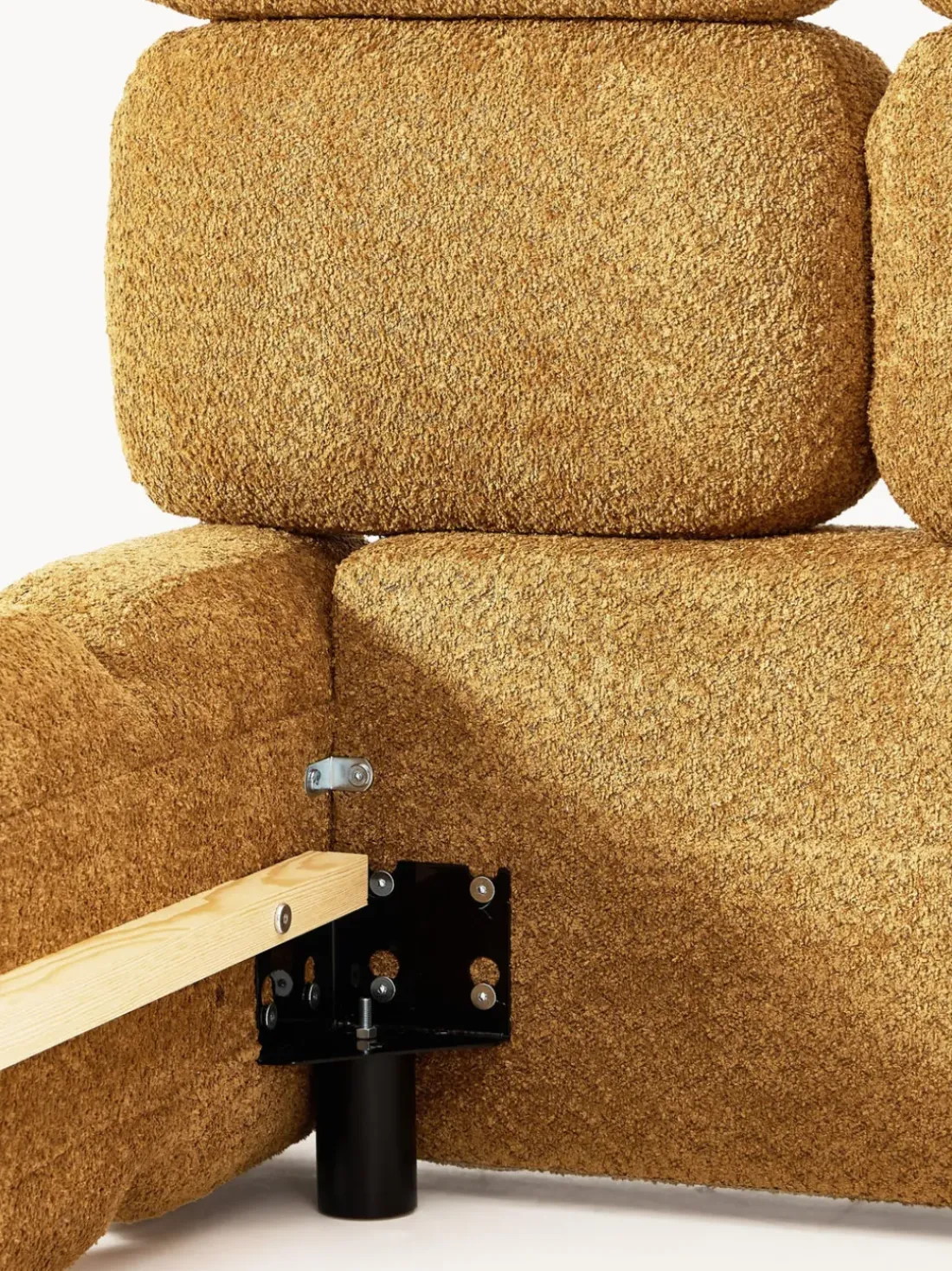 Cama tapizada de borreguillo bouclé Tayla