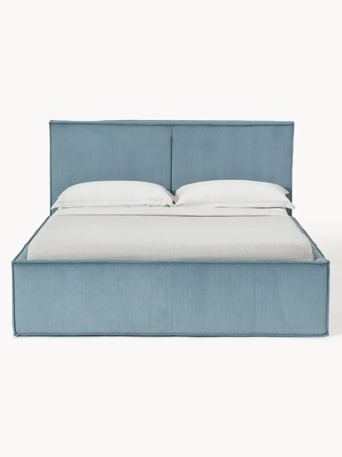 Cama tapizada de pana con espacio de almacenaje Dream
