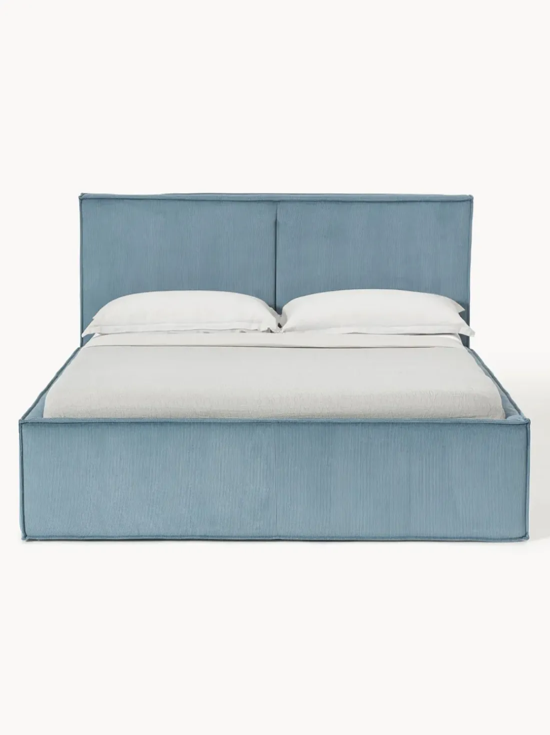 Cama tapizada de pana con espacio de almacenaje Dream