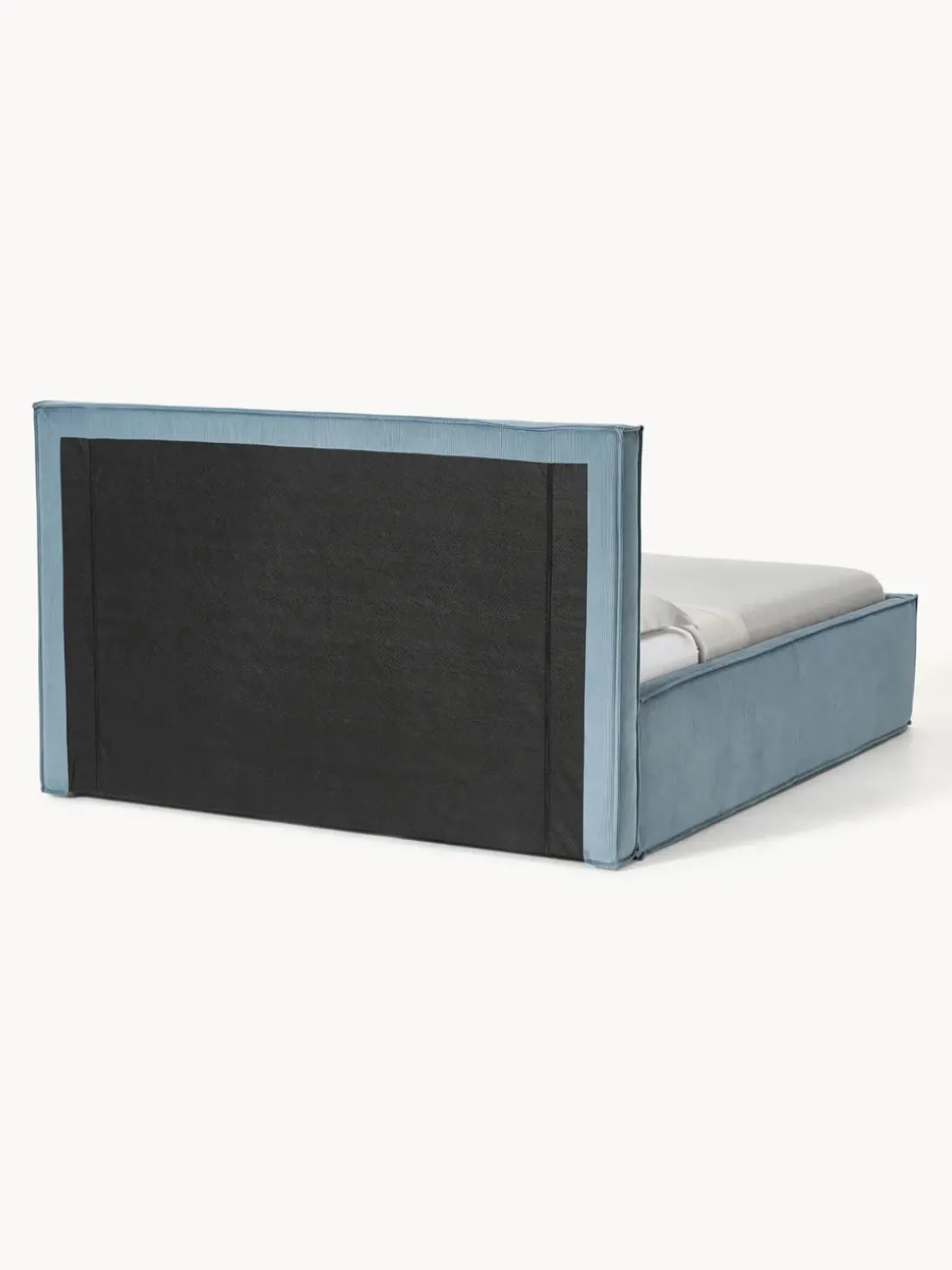 Cama tapizada de pana con espacio de almacenaje Dream