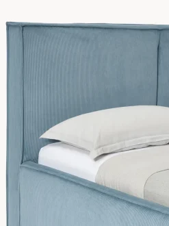 Cama tapizada de pana con espacio de almacenaje Dream