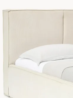 Cama tapizada de pana con espacio de almacenaje Dream
