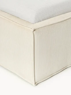 Cama tapizada de pana con espacio de almacenaje Dream
