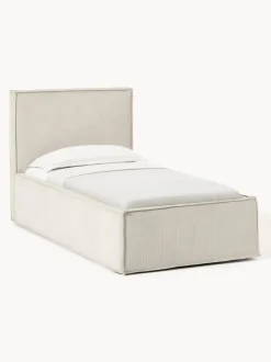 Cama tapizada de pana con espacio de almacenamiento Dream