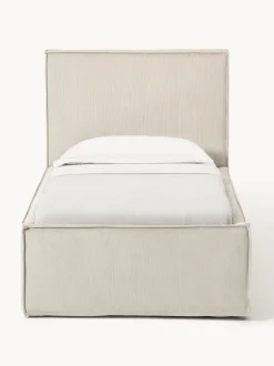 Cama tapizada de pana con espacio de almacenamiento Dream