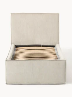 Cama tapizada de pana con espacio de almacenamiento Dream