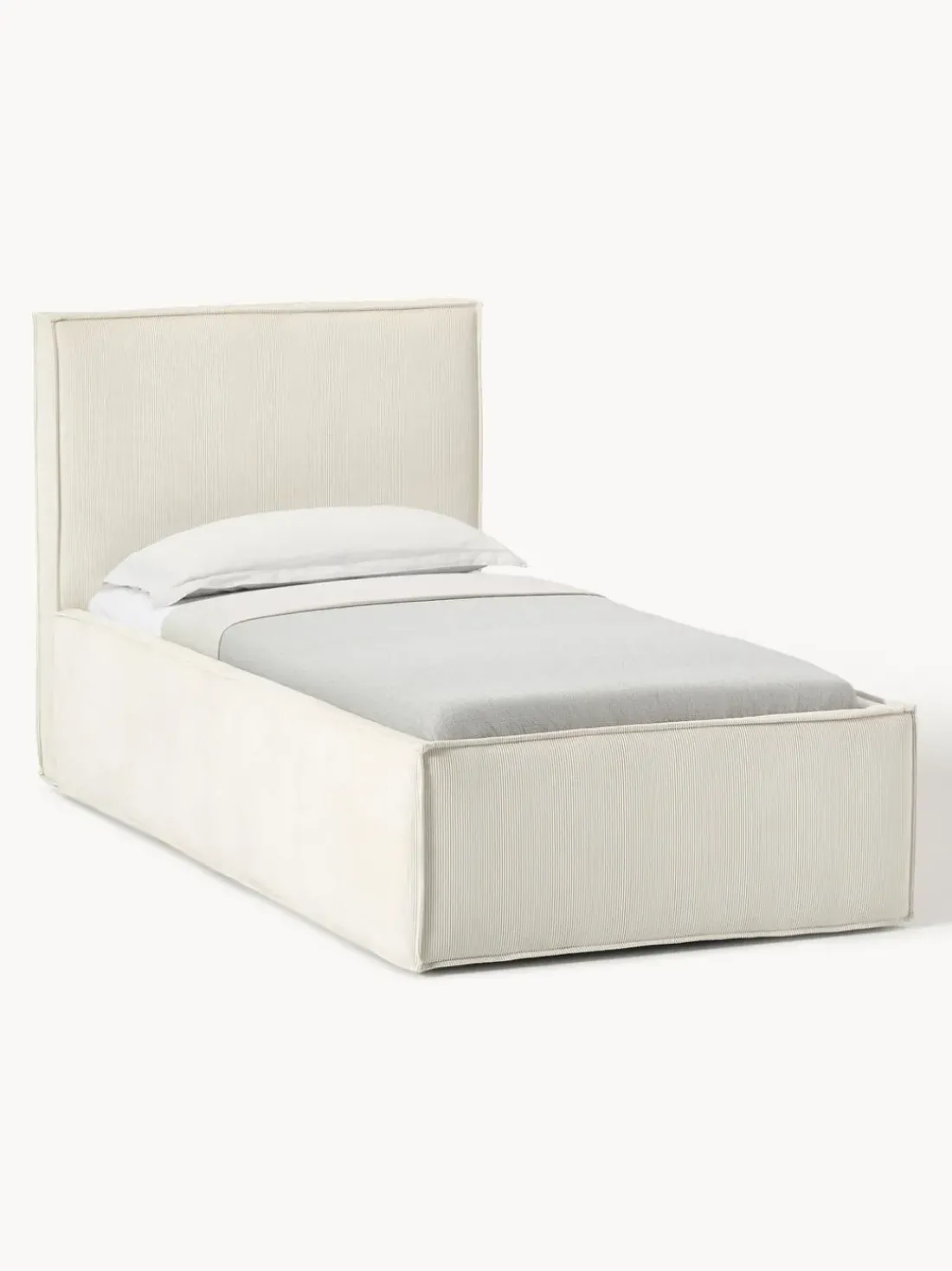 Cama tapizada de pana con espacio de almacenamiento Dream