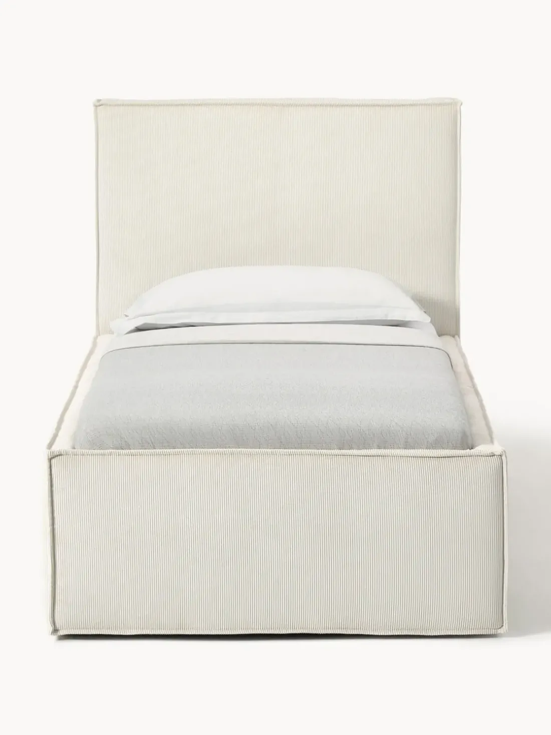 Cama tapizada de pana con espacio de almacenamiento Dream