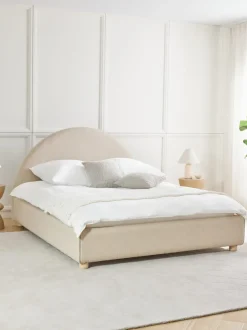 Cama tapizada Ebba, con espacio de almacenamiento