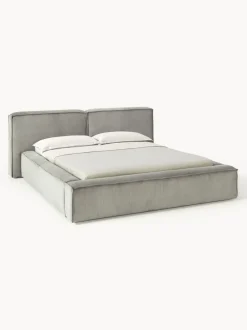 Cama tapizada en pana Lennon