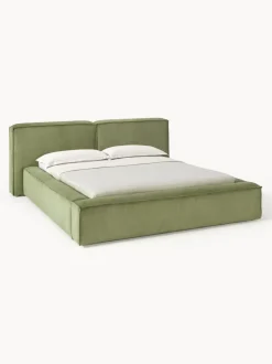 Cama tapizada en pana Lennon