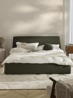 Cama tapizada en tejido bouclé Cloud