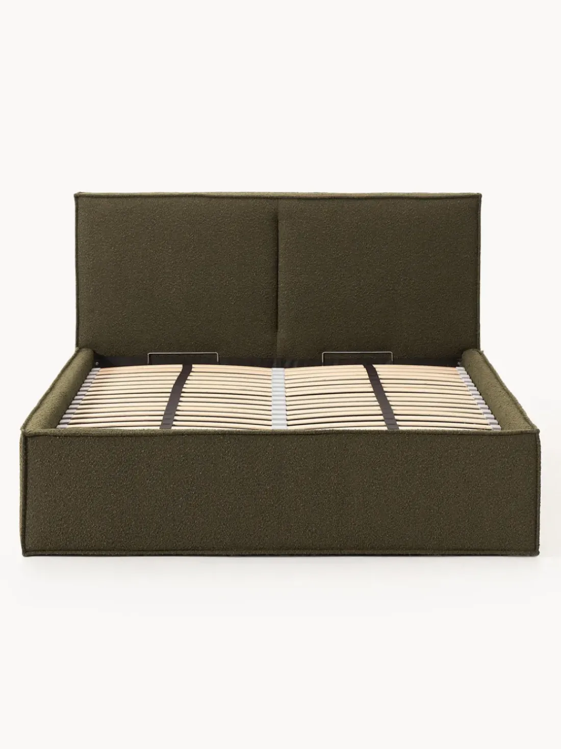 Cama tapizada en tejido bouclé con espacio de almacenamiento Dream