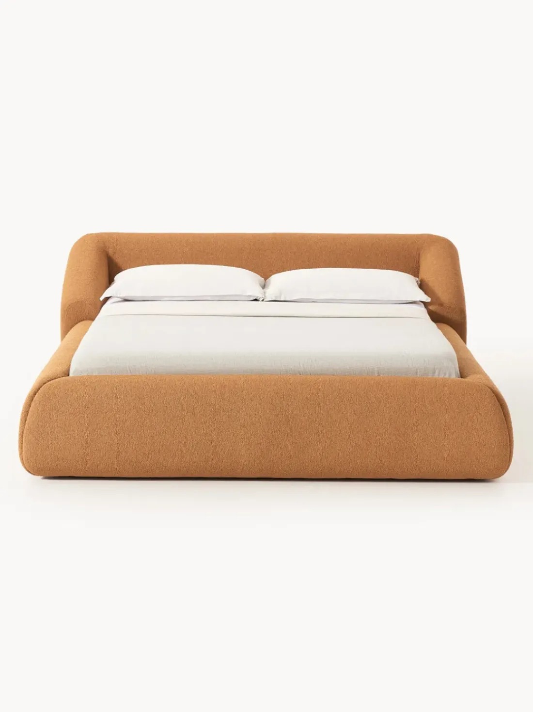Cama tapizada en tejido bouclé Sofia