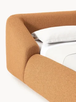 Cama tapizada en tejido bouclé Sofia