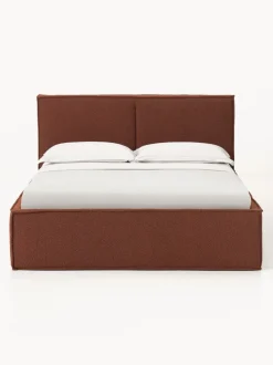 Cama tapizada en tejido bouclé con espacio de almacenamiento Dream
