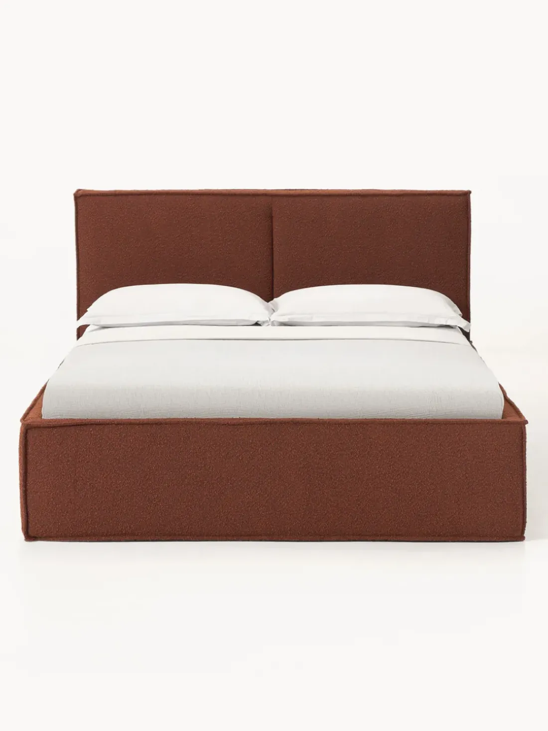 Cama tapizada en tejido bouclé con espacio de almacenamiento Dream