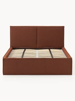 Cama tapizada en tejido bouclé con espacio de almacenamiento Dream