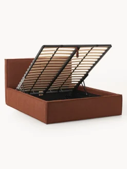 Cama tapizada en tejido bouclé con espacio de almacenamiento Dream