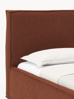 Cama tapizada en tejido bouclé con espacio de almacenamiento Dream