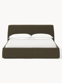 Cama tapizada en tejido bouclé con espacio de almacenaje Cloud