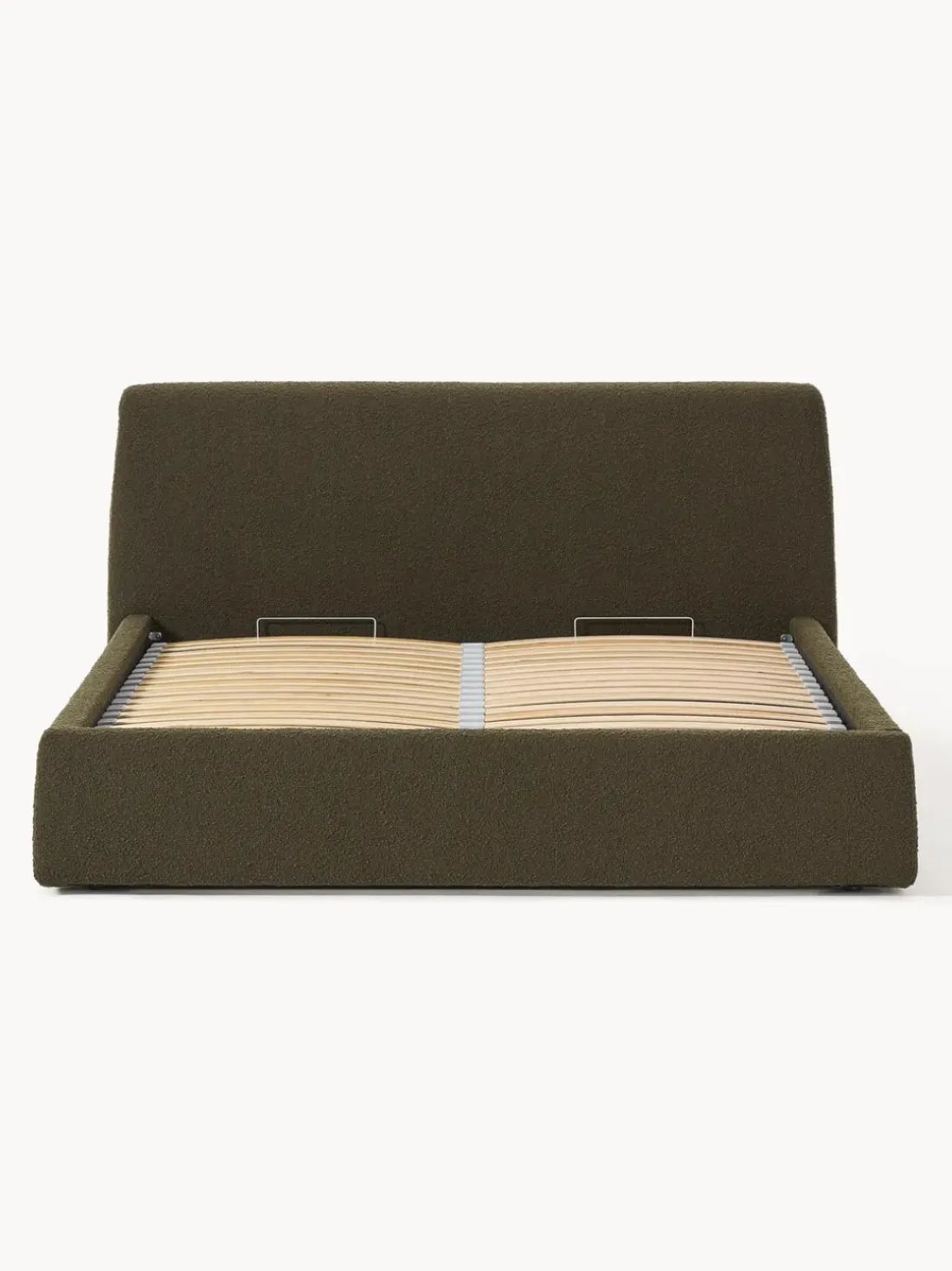 Cama tapizada en tejido bouclé con espacio de almacenaje Cloud