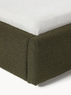 Cama tapizada en tejido bouclé con espacio de almacenaje Cloud