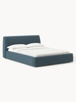 Cama tapizada en tejido bouclé con espacio de almacenaje Cloud