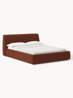 Cama tapizada en tejido bouclé con espacio de almacenaje Cloud