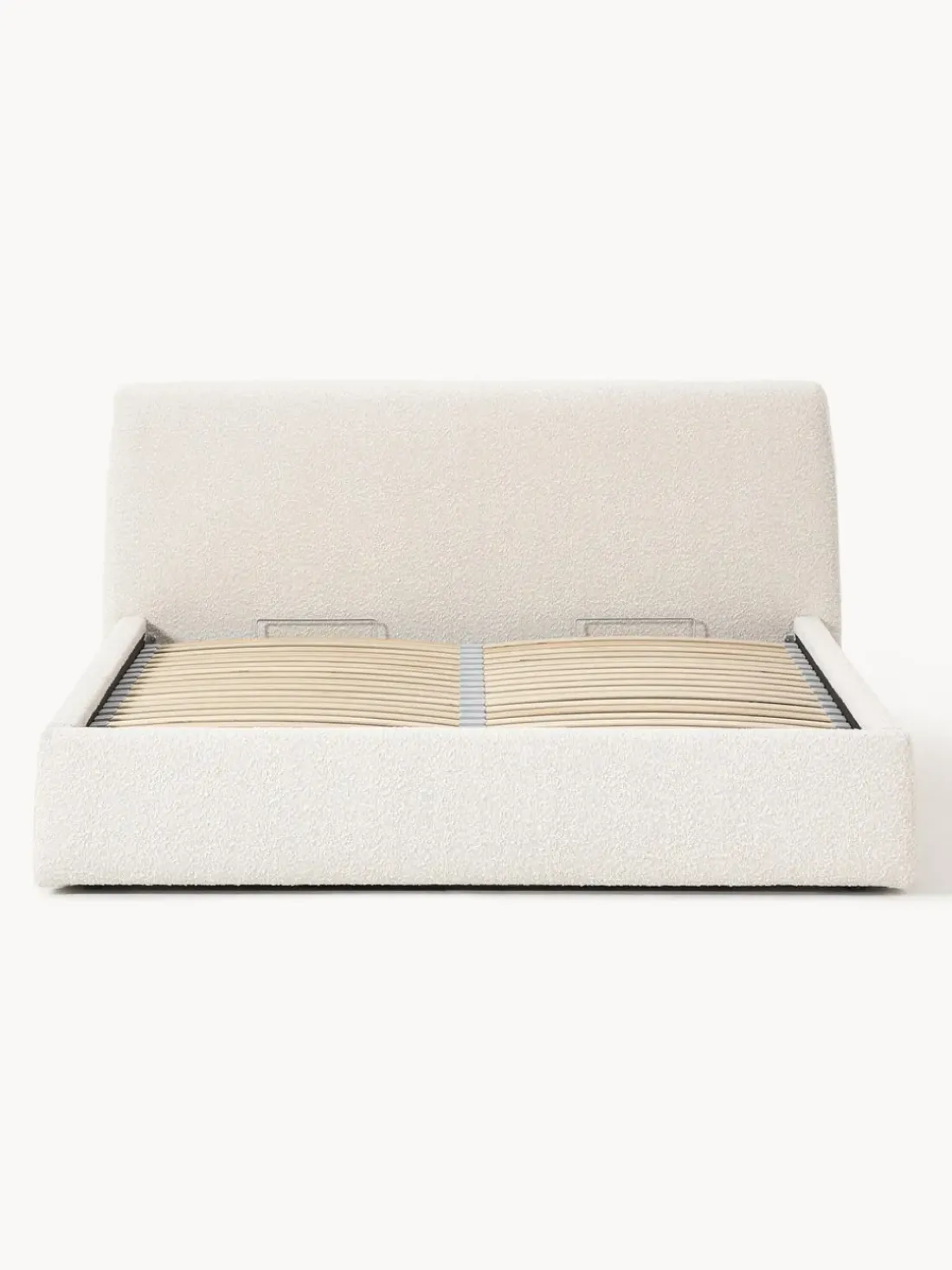 Cama tapizada en tejido bouclé con espacio de almacenaje Cloud