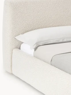 Cama tapizada en tejido bouclé con espacio de almacenaje Cloud