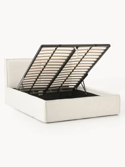 Cama tapizada en tejido bouclé con espacio de almacenamiento Dream